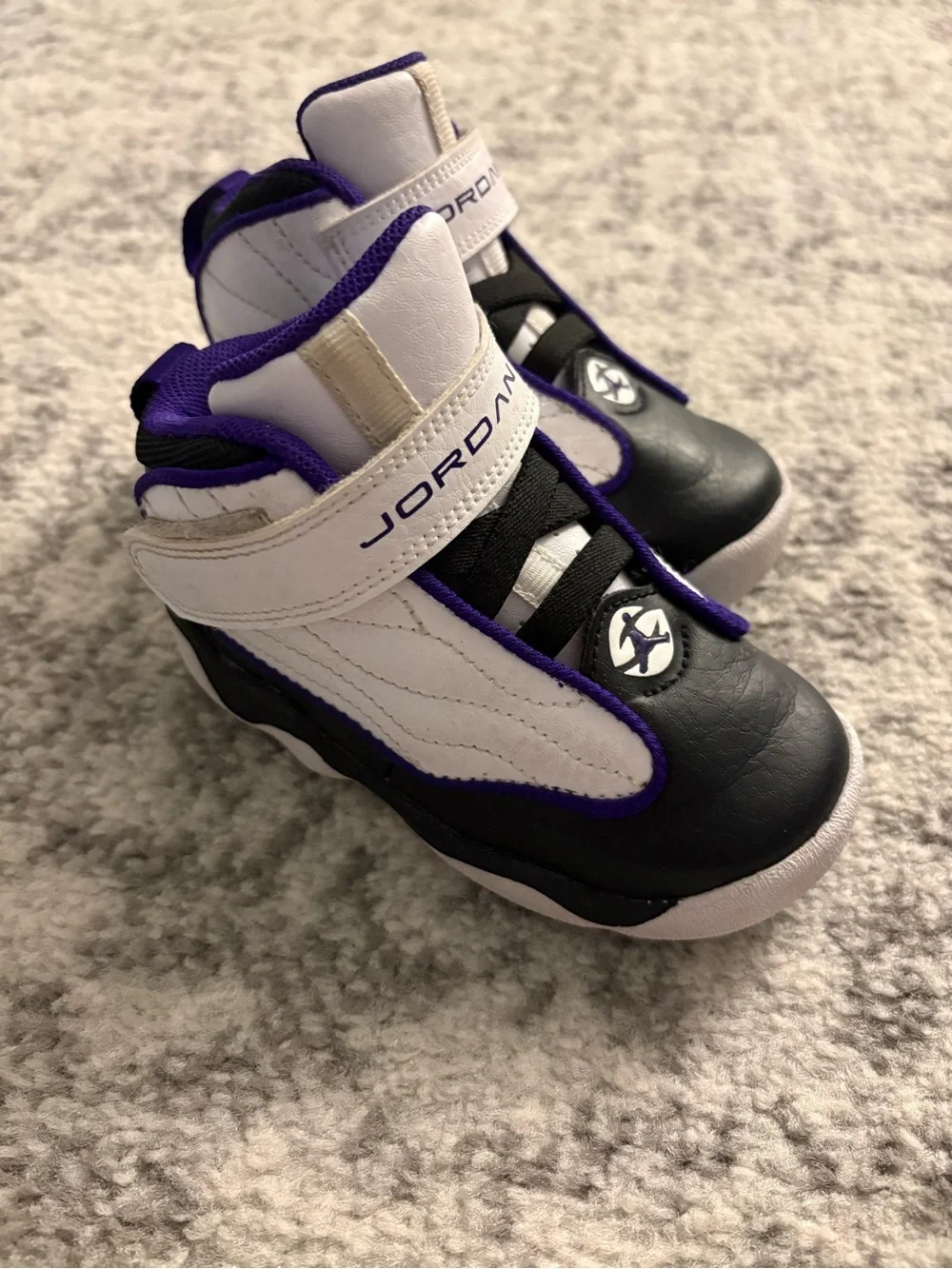 7C Jordan Purple Black & White Basketball Shoes
